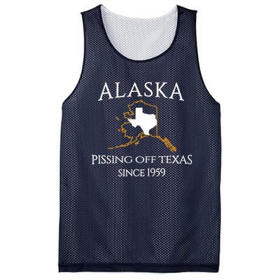 Alaska Pissing Off Texas Since 1959 Size State Mesh Reversible Basketball Jersey Tank