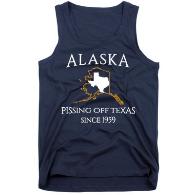 Alaska Pissing Off Texas Since 1959 Size State Tank Top