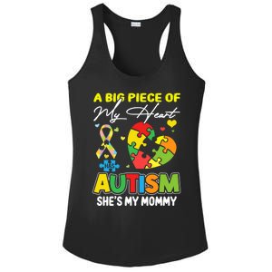 A Piece Of My Heart Has Autism My Mommy Gift Ladies PosiCharge Competitor Racerback Tank