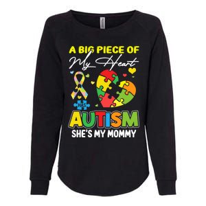 A Piece Of My Heart Has Autism My Mommy Gift Womens California Wash Sweatshirt