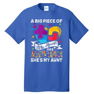 A Piece Of My Heart Has Autism My Aunt Gift Tall T-Shirt