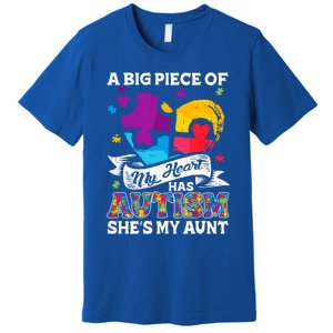 A Piece Of My Heart Has Autism My Aunt Gift Premium T-Shirt