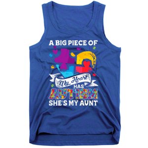 A Piece Of My Heart Has Autism My Aunt Gift Tank Top