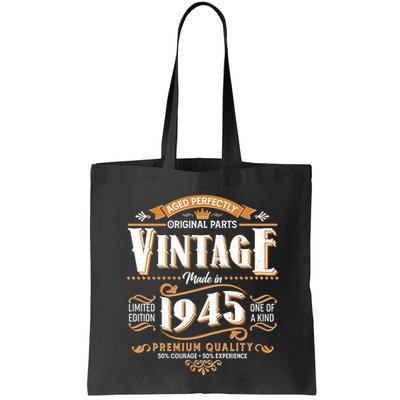 Aged Perfectly Original Parts Vintage Made In 1945 80th Birthday Bag