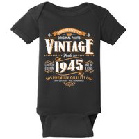 Aged Perfectly Original Parts Vintage Made In 1945 80th Birthday Baby Bodysuit