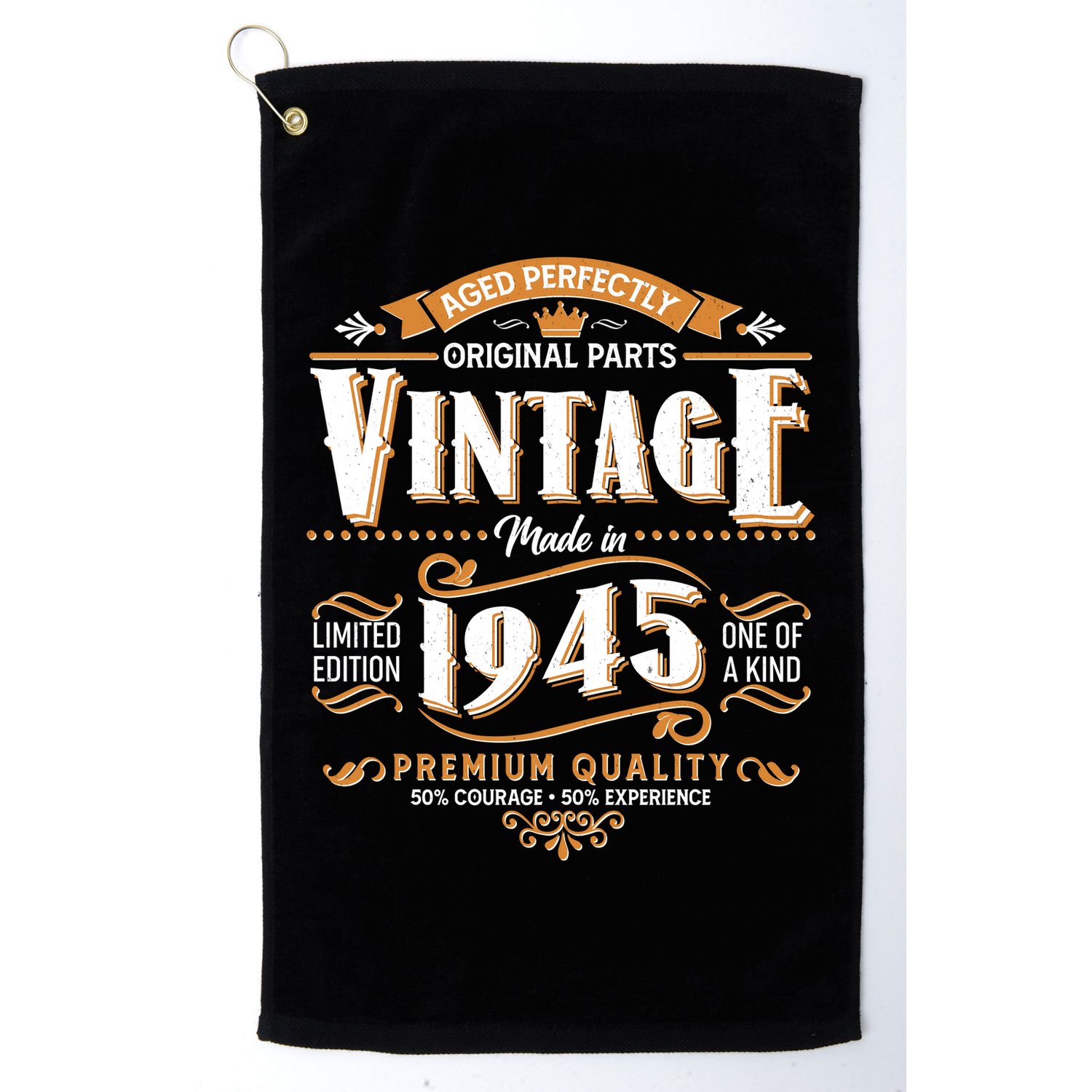 Aged Perfectly Original Parts Vintage Made In 1945 80th Birthday Golf Towel