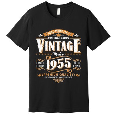 Aged Perfectly Original Parts Vintage Made In 1955 70th Birthday Premium T-Shirt