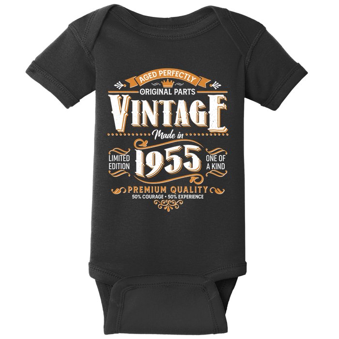 Aged Perfectly Original Parts Vintage Made In 1955 70th Birthday Baby Bodysuit