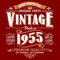 Aged Perfectly Original Parts Vintage Made In 1955 70th Birthday Hat
