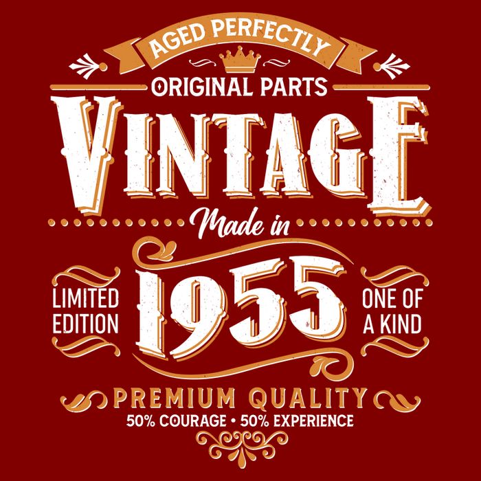 Aged Perfectly Original Parts Vintage Made In 1955 70th Birthday Hat