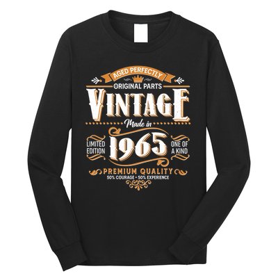 Aged Perfectly Original Parts Vintage Made In 1965 60th Birthday Long Sleeve Shirt