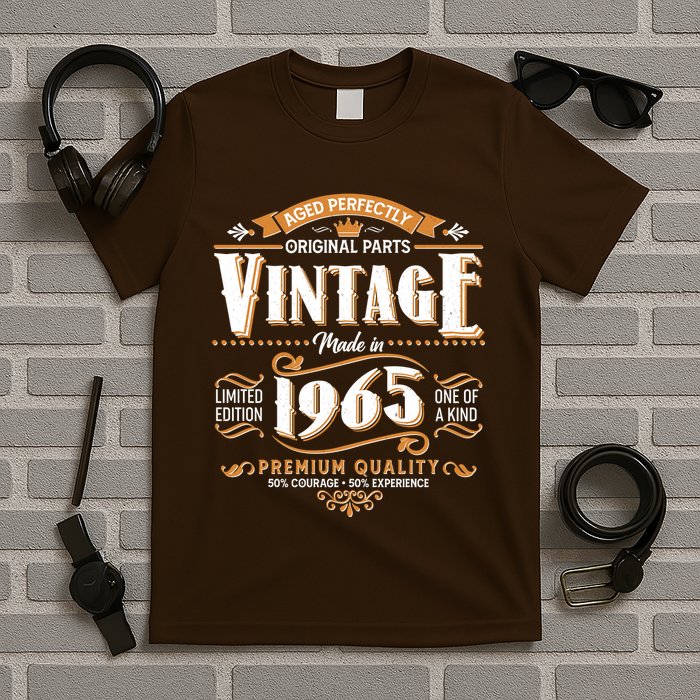 Aged Perfectly Original Parts Vintage Made In 1965 60th Birthday T-Shirt