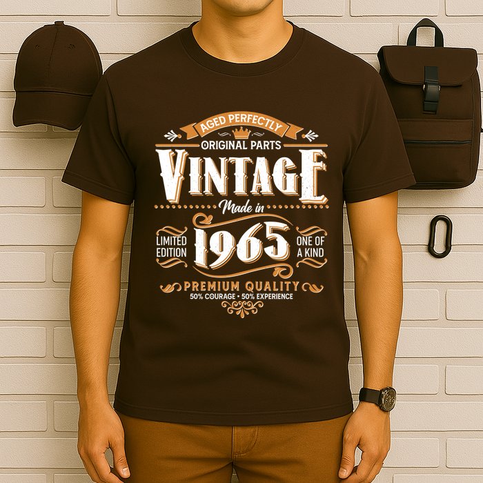 Aged Perfectly Original Parts Vintage Made In 1965 60th Birthday T-Shirt
