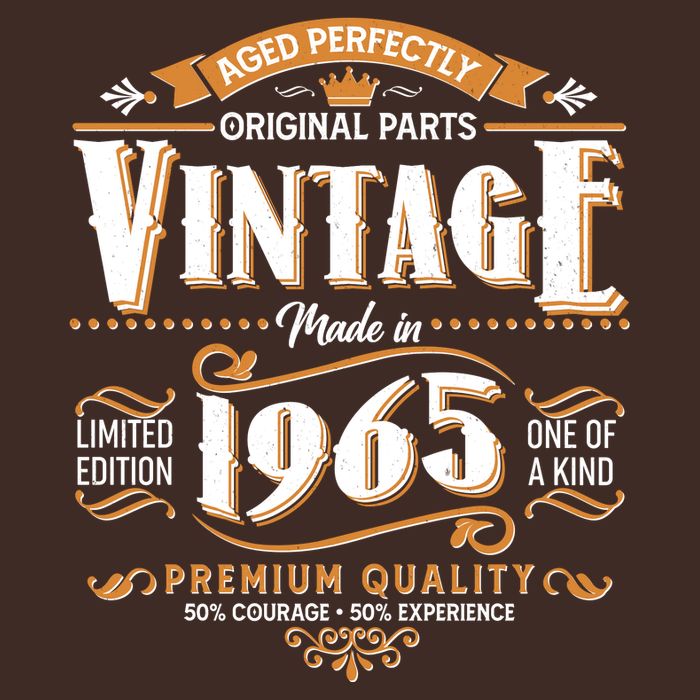 Aged Perfectly Original Parts Vintage Made In 1965 60th Birthday T-Shirt
