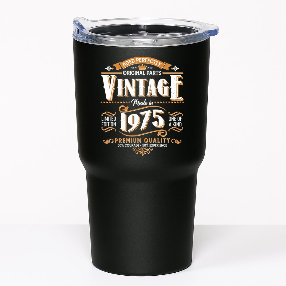 Aged Perfectly Original Parts Vintage Made In 1975 50th Birthday Tumbler