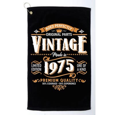 Aged Perfectly Original Parts Vintage Made In 1975 50th Birthday Golf Towel