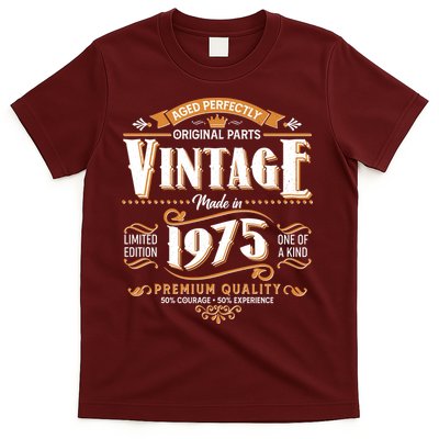 Aged Perfectly Original Parts Vintage Made In 1975 50th Birthday T-Shirt