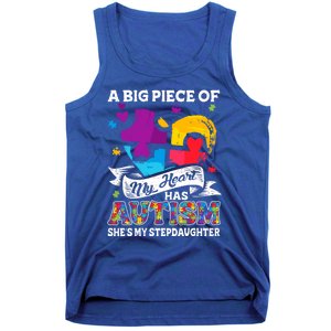 A Piece Of My Heart Has Autism My Stepdaughter Funny Gift Tank Top