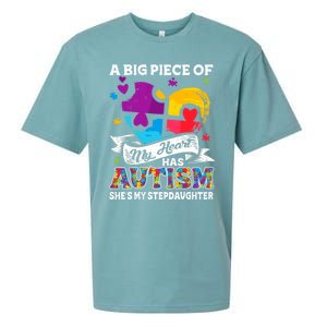 A Piece Of My Heart Has Autism My Stepdaughter Funny Gift Sueded Cloud Jersey T-Shirt