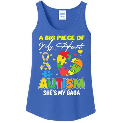 A Piece Of My Heart Has Autism My Gaga Funny Gift Ladies Essential Tank