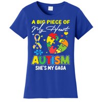 A Piece Of My Heart Has Autism My Gaga Funny Gift Women's T-Shirt