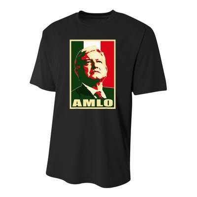 Amlo President Of Mexico Youth Performance Sprint T-Shirt