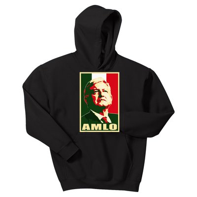 Amlo President Of Mexico Kids Hoodie