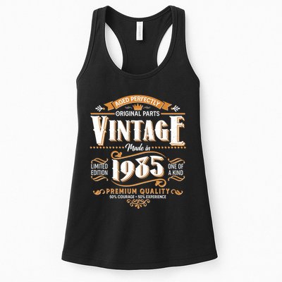 Aged Perfectly Original Parts Vintage Made In 1985 40th Birthday Womens Tank Top