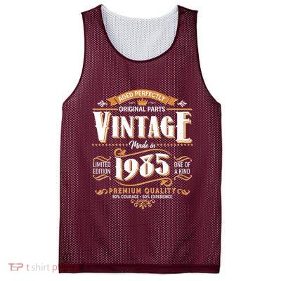 Aged Perfectly Original Parts Vintage Made In 1985 40th Birthday Mesh Reversible Basketball Jersey Tank