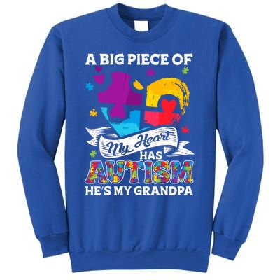 A Piece Of My Heart Has Autism My Grandpa Gift Sweatshirt