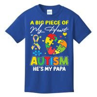 A Piece Of My Heart Has Autism My Papa Great Gift Kids T-Shirt