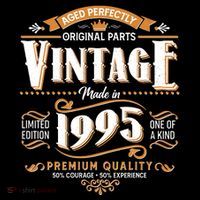 Aged Perfectly Original Parts Vintage Made In 1995 30th Birthday Flatbill Hat
