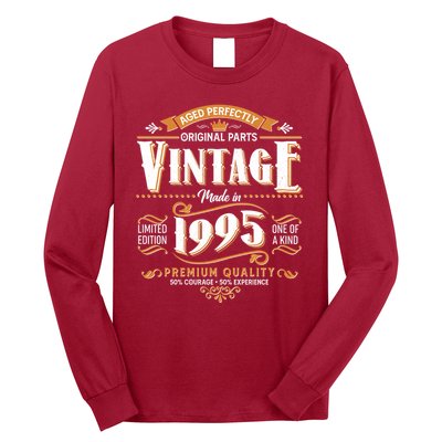 Aged Perfectly Original Parts Vintage Made In 1995 30th Birthday Long Sleeve Shirt