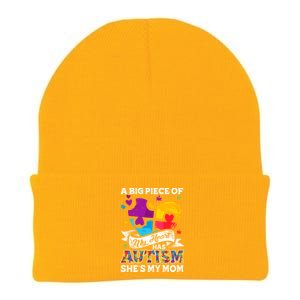 A Piece Of My Heart Has Autism My Mom Funny Gift Knit Cap Winter Beanie