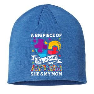 A Piece Of My Heart Has Autism My Mom Funny Gift Sustainable Beanie