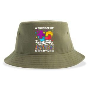 A Piece Of My Heart Has Autism My Mom Funny Gift Sustainable Bucket Hat