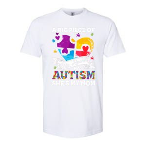 A Piece Of My Heart Has Autism My Mom Funny Gift Softstyle CVC T-Shirt