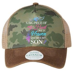 A Piece Of My Heart In Heaven And He Is My Son Gift Legacy Tie Dye Trucker Hat