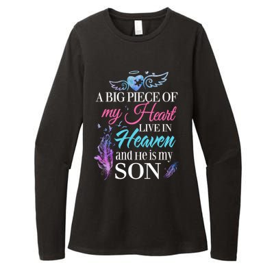 A Piece Of My Heart In Heaven And He Is My Son Gift Womens CVC Long Sleeve Shirt