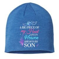 A Piece Of My Heart In Heaven And He Is My Son Gift Sustainable Beanie