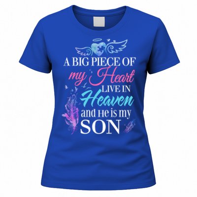 A Piece Of My Heart In Heaven And He Is My Son Gift Women's T-Shirt