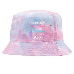 A Piece Of My Heart In Heaven And He Is My Son Gift Tie-Dyed Bucket Hat