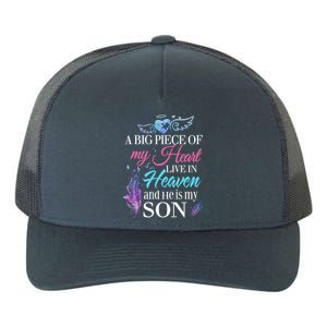 A Piece Of My Heart In Heaven And He Is My Son Gift Yupoong Adult 5-Panel Trucker Hat