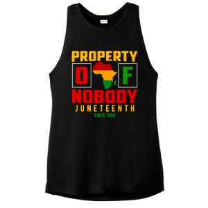 Africa Property Of Nobody Junenth Since 1865 Gift Ladies PosiCharge Tri-Blend Wicking Tank