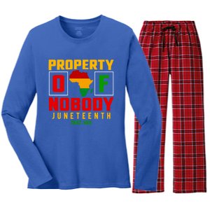 Africa Property Of Nobody Junenth Since 1865 Gift Women's Long Sleeve Flannel Pajama Set 