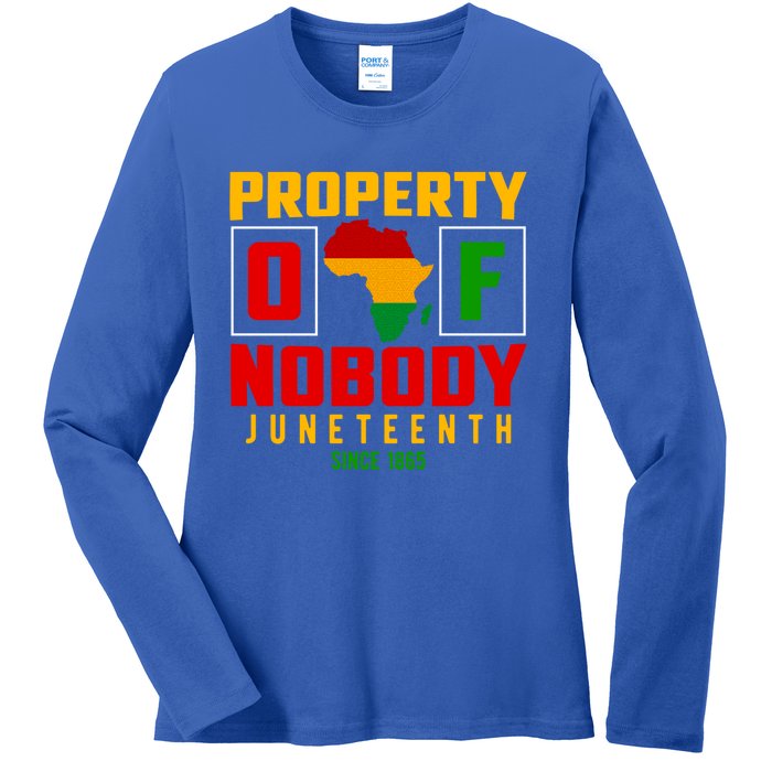 Africa Property Of Nobody Junenth Since 1865 Gift Ladies Long Sleeve Shirt