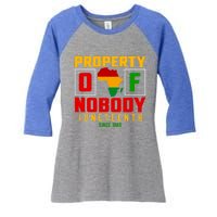 Africa Property Of Nobody Junenth Since 1865 Gift Women's Tri-Blend 3/4-Sleeve Raglan Shirt