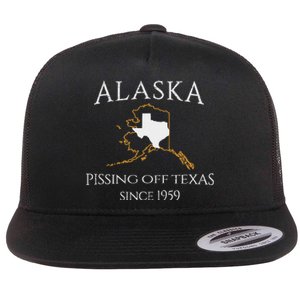 Alaska Pissing Off Texas Since 1959 Size State Flat Bill Trucker Hat