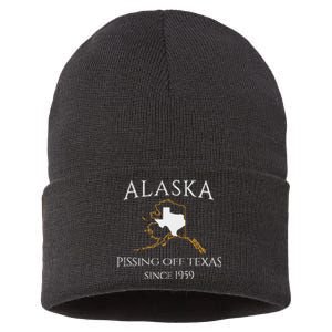 Alaska Pissing Off Texas Since 1959 Size State Sustainable Knit Beanie