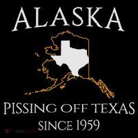 Alaska Pissing Off Texas Since 1959 Size State Drawstring Bag